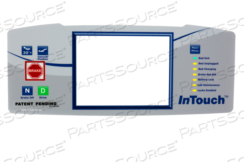 CONTROL OVERLAY, FOOT BOARD by Stryker Medical