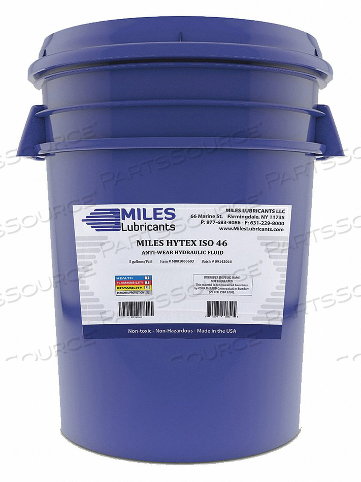 OIL 46 20W PAIL 35 LB. 99 VISCOSITY by Miles Lubricants
