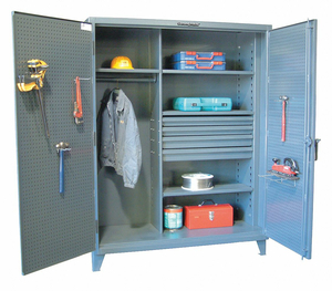 SHELVING CABINET 78 H 60 W DARK GRAY by Strong Hold SHELVING CABINET 78 H 60 W DARK GRAY by Strong Hold