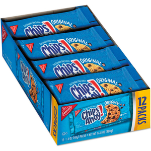 CHIPS AHOY COOKIES, CHOCOLATE CHIP, 1.4 OZ. PACK, 12/BOX by Nabisco