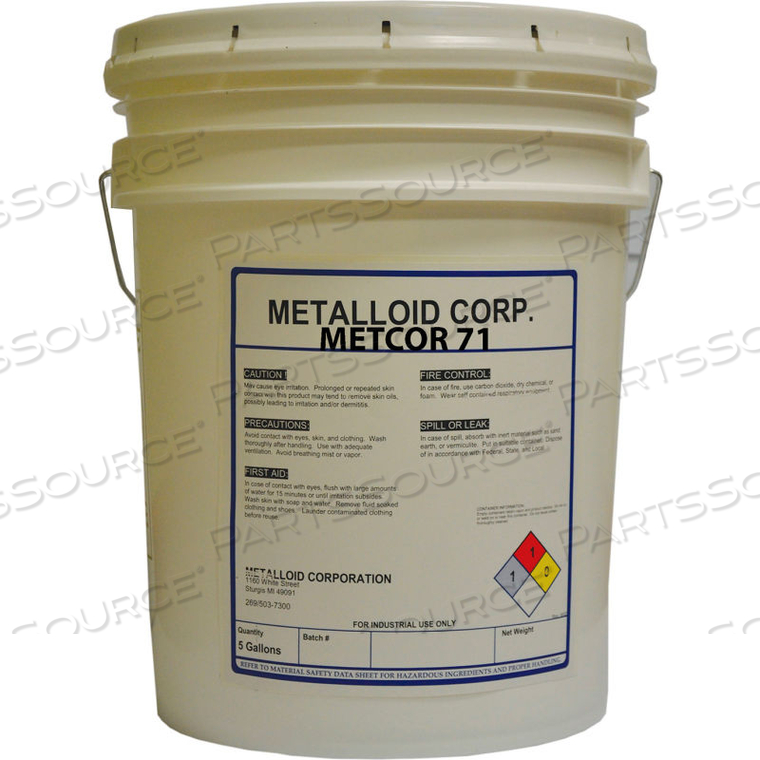 METCOR 71 BOTANICAL BASED CORROSION PREVENTATIVE - 5 GALLON PAIL by Metalloid