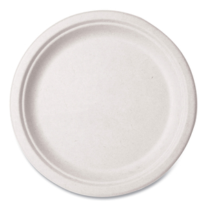 NOURISH MOLDED FIBER TABLEWARE, PLATE, 10" DIAMETER, WHITE, 500/CARTON by Vegware