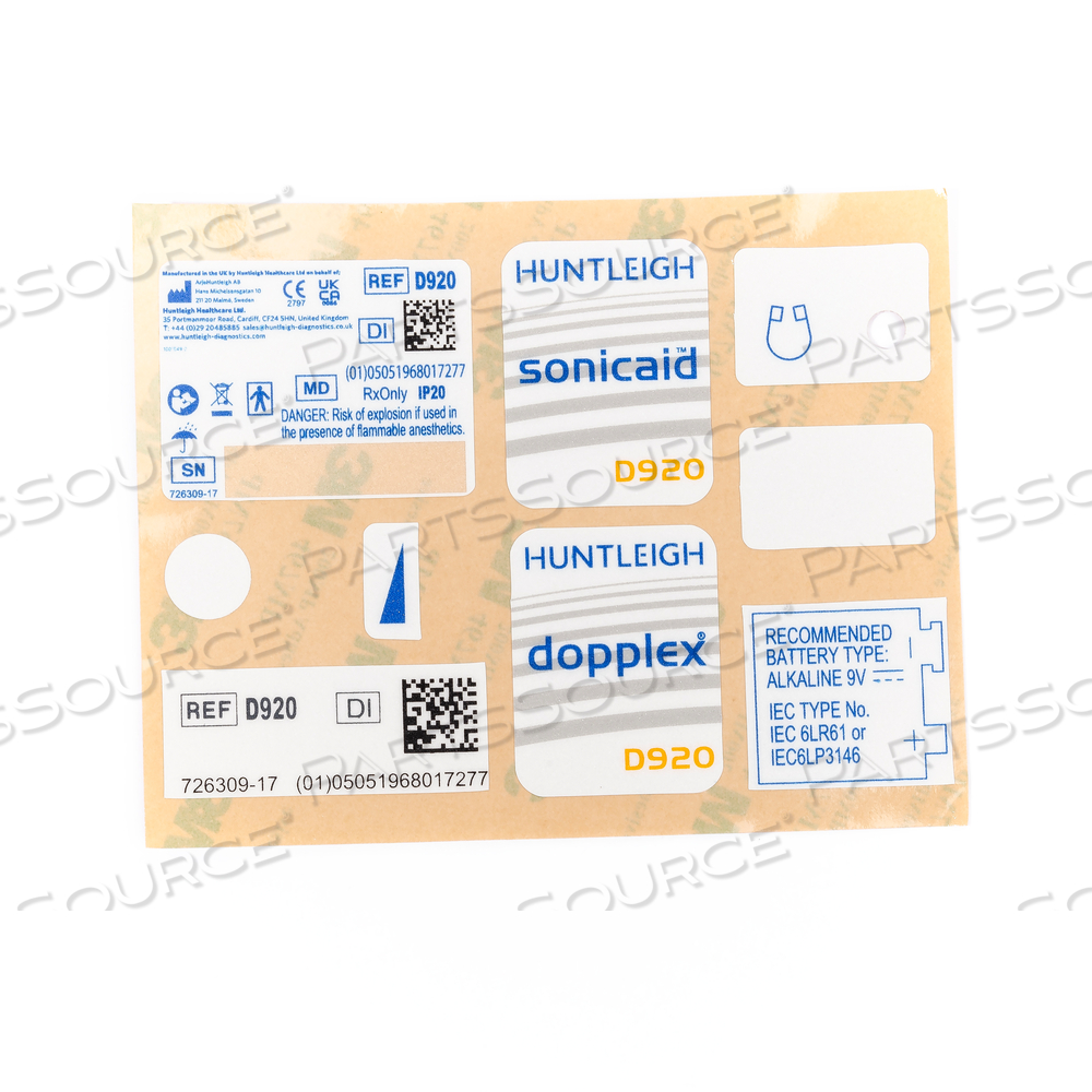 D920-P LABEL SET by Arjo Inc.