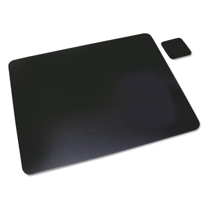 LEATHER DESK PAD WITH COASTER, 20 X 36, BLACK by Artistic