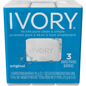 INDIVIDUALLY WRAPPED BAR SOAP, WHITE 3.1 OZ. BARS 72/CASE by Ivory