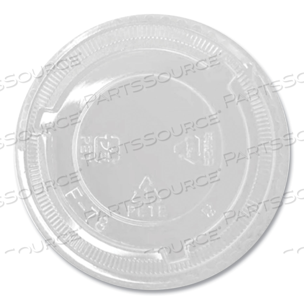 PET LIDS, FITS 8 OZ TO 10 OZ COLD CUPS, NO HOLE FLAT LID, CLEAR by Karat PET LIDS, FITS 8 OZ TO 10 OZ COLD CUPS, NO HOLE FLAT LID, CLEAR by Karat