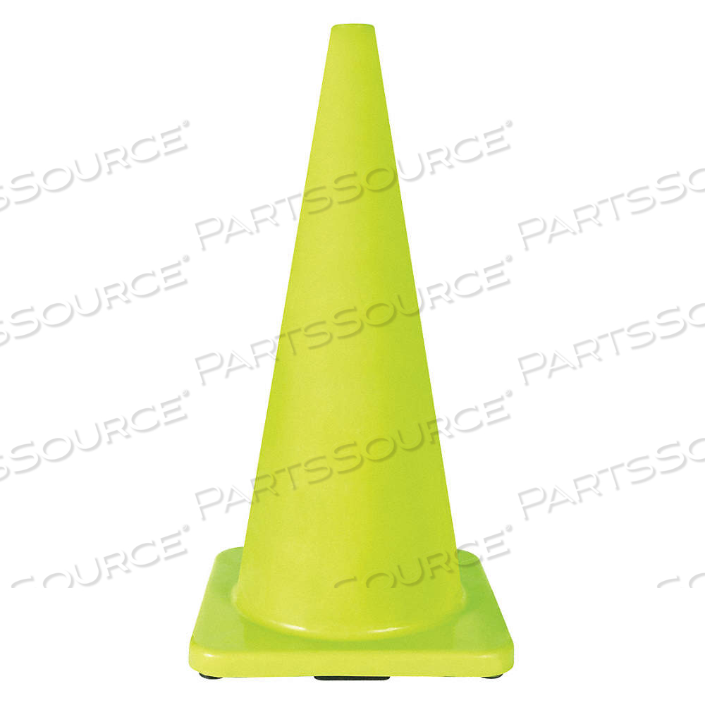 TRAFFIC CONE, NOT APPROVED FOR ROADWAY USE, NON-REFLECTIVE, 28 IN CONE HT, LIME, NON-REFLECTIVE, PVC by Approved Vendor TRAFFIC CONE, NOT APPROVED FOR ROADWAY USE, NON-REFLECTIVE, 28 IN CONE HT, LIME, NON-REFLECTIVE, PVC by Approved Vendor