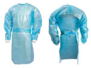 CHEMOTHERAPY PROCEDURE GOWN X-LARGE BLUE NONSTERILE ASTM D6978 DISPOSABLE (10 PER BAG) by McKesson