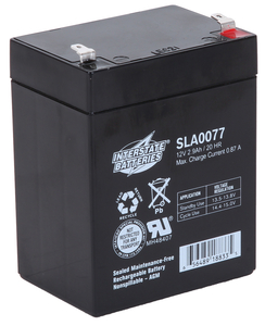 BATTERY, SEALED, REPLACEMENT, 2.2IN WIDTH, 3.9IN HEIGHT, BLACK, 3.1IN LENGTH, 2.9AH CAPACITY, LEAD ACID CHEMISTRY, 12V VOLTAGE RATING by Interstate All Battery