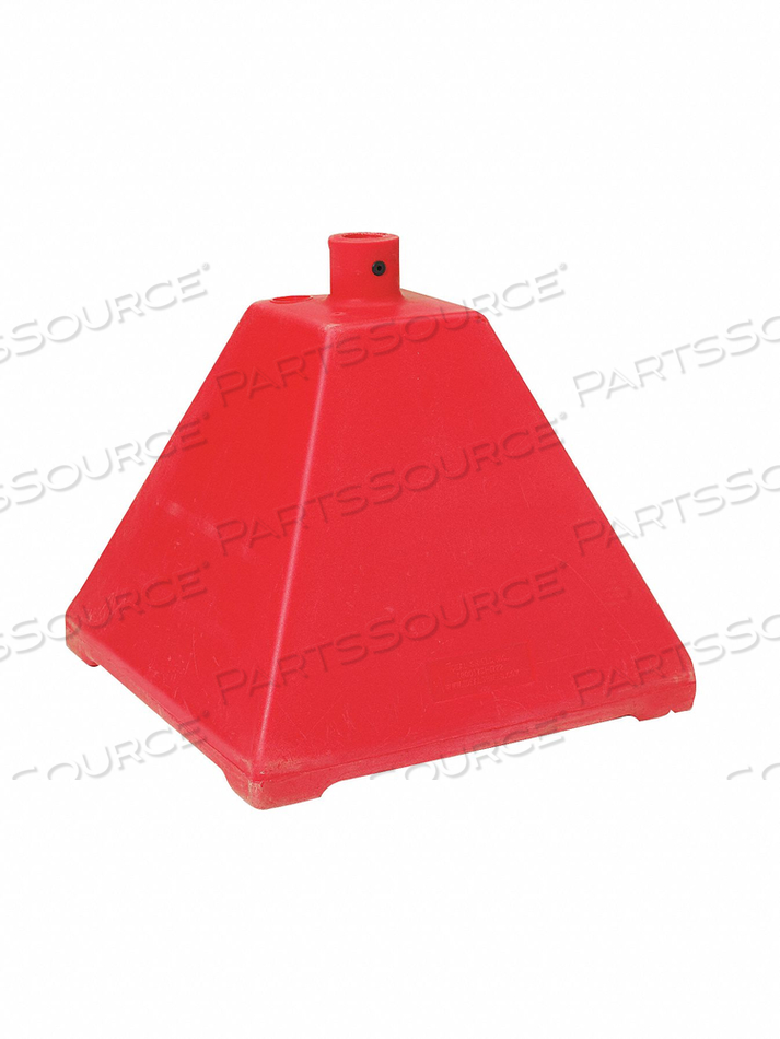 SIGN BASE HDPE RED by Ideal Shield