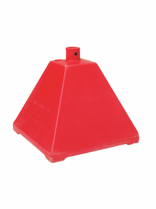 SIGN BASE HDPE RED by Ideal Shield