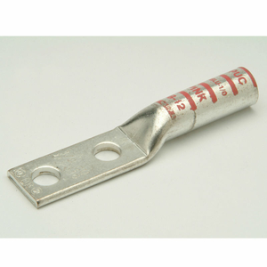 COPPER COMPRESS. LUG, LONG BARREL 2 HOLE, 1 AWG, 1/2" STUD, GREEN by Penn-Union