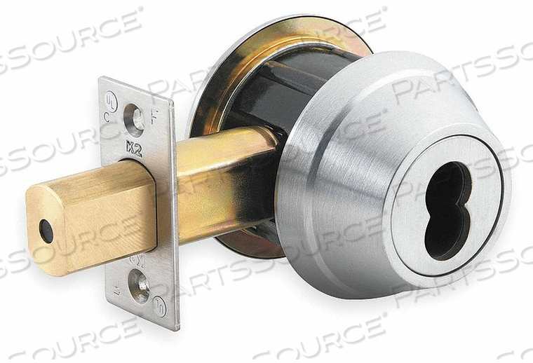 DEADBOLT LESS CYLINDER HD SATIN CHROME by Stanley DEADBOLT LESS CYLINDER HD SATIN CHROME by Stanley