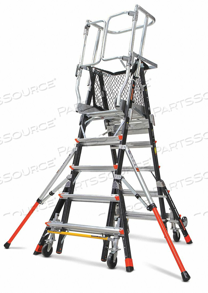 AERIAL SAFETY CAGE 5'-9' W/ CLICK CASTERS by Little Giant AERIAL SAFETY CAGE 5'-9' W/ CLICK CASTERS by Little Giant