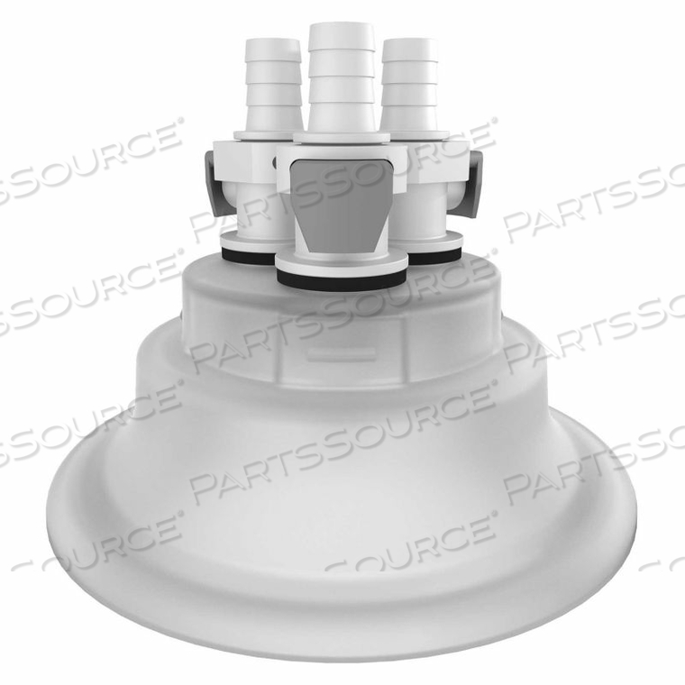 QUICK CONNECT ADAPTER FOR CARBOY CAP, THREE 3/8" HOSE BARBS 