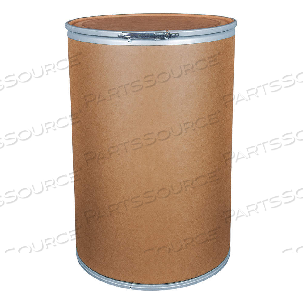 TRANSPORT DRUM, FIBER, 47 GAL, LEVER LOCK RING, BROWN / BROWN, 0 BUNG HOLES by Approved Vendor