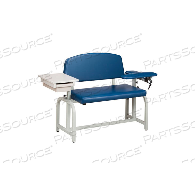 LAB X SERIES EXTRA-WIDE BLOOD DRAWING CHAIR WITH PADDED FLIP ARM AND DRAWER by Clinton Industries, Inc LAB X SERIES EXTRA-WIDE BLOOD DRAWING CHAIR WITH PADDED FLIP ARM AND DRAWER by Clinton Industries, Inc