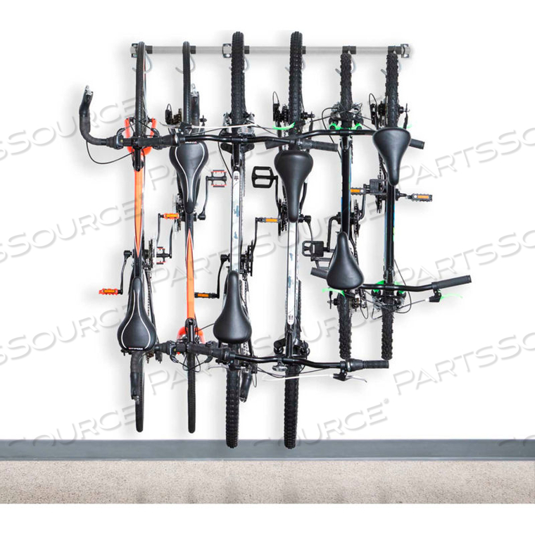 WALL MOUNTED 6 BIKE STORAGE RACK 