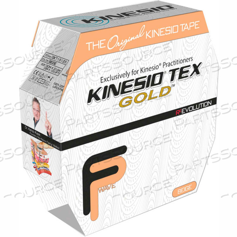 KINESIO TAPE, TEX GOLD, 2" X 34 YDS, BEIGE, BULK ROLL by Fabrication Enterprises