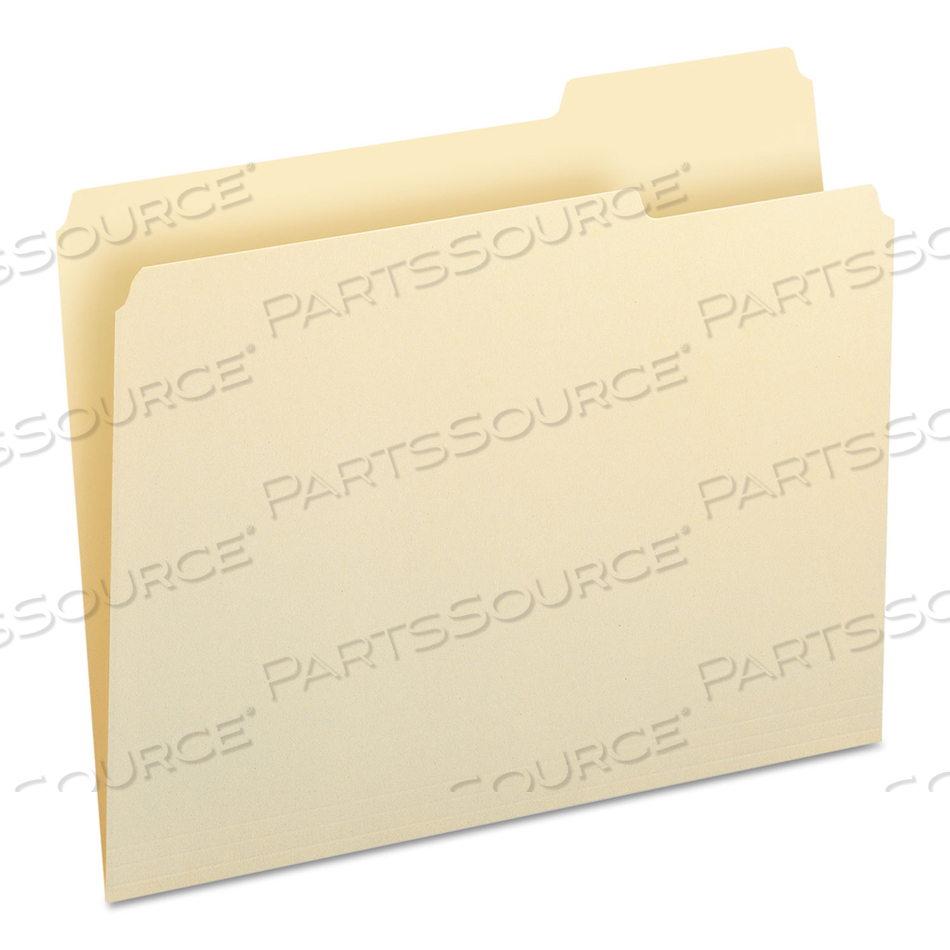 MANILA FILE FOLDERS, 1/3-CUT TABS: RIGHT POSITION, LETTER SIZE, 0.75" EXPANSION, MANILA by Smead
