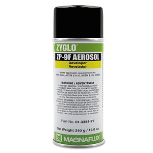 ZYGLO ZP-9F DEVELOPER, LIQUID PENETRANT, AEROSOL CAN, 16 OZ by Magnaflux ZYGLO ZP-9F DEVELOPER, LIQUID PENETRANT, AEROSOL CAN, 16 OZ by Magnaflux