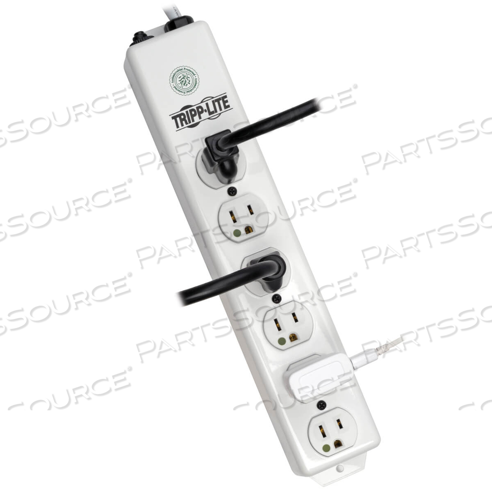 POWER STRIP MEDICAL 120V 5-15R-HG 6 OUTLET 6FT CORD METAL by Tripp Lite POWER STRIP MEDICAL 120V 5-15R-HG 6 OUTLET 6FT CORD METAL by Tripp Lite