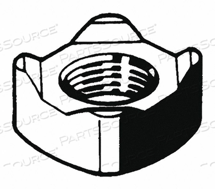 WELD NUT, M8-1.25 THREAD, HEX, 6 1/2 MM BASE HT, 14 MM BASE WD, 15 13/32 MM BASE LG, STEEL by Fabory
