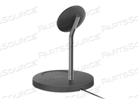 15W BLACK BOOST CHARGE PRO MAGSAFE 2-IN-1 WIRELESS CHARGING STAND WITH AC POWER ADAPTER 