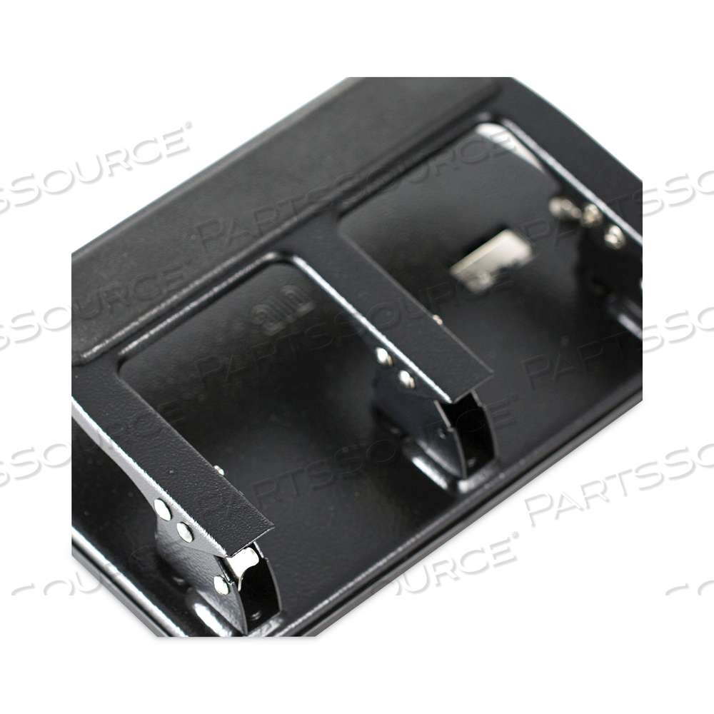 40-SHEET THREE-HOLE PUNCH WITH PADDED HANDLE, 9/32" HOLES, BLACK by Officemate