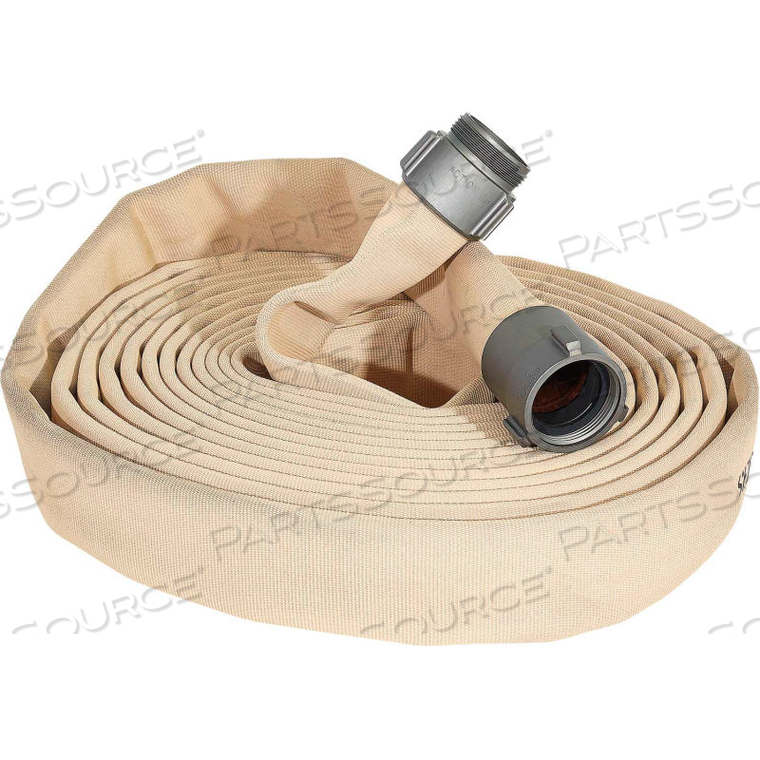 52H15HDT100N JAFLINE HD DOUBLE JACKET FIRE HOSE, 1-1/2" X 100 FT, 400 PSI, TAN by Armored Textiles