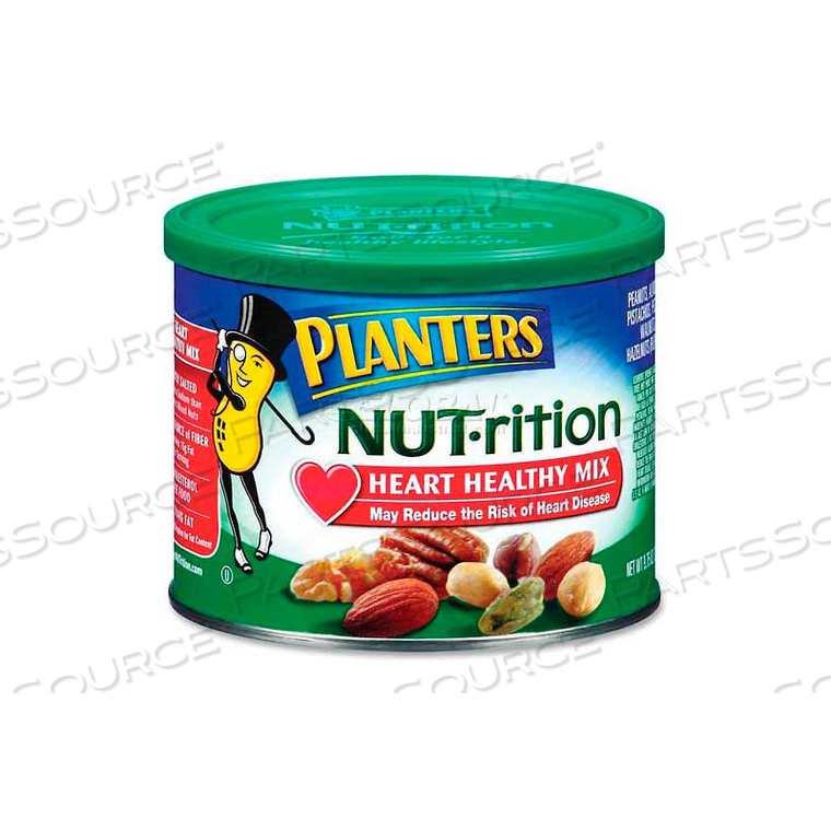 PLANTERS HEART HEALTHY MIX, ASSORTED NUTS, 9.75 OZ., CAN 