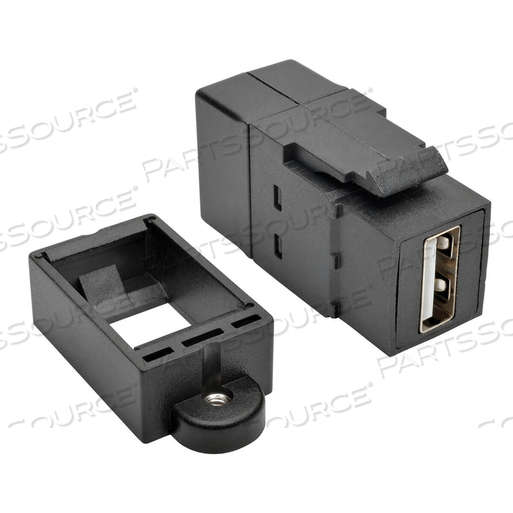 USB 2.0 KEYSTONE PANEL MOUNT COUPLER ALL-IN-ONE F/F USB-A BLACK by Tripp Lite USB 2.0 KEYSTONE PANEL MOUNT COUPLER ALL-IN-ONE F/F USB-A BLACK by Tripp Lite