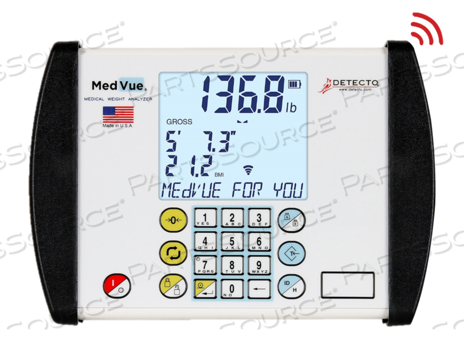 MEDVUE MEDICAL WEIGHT INDICATOR - 14 TO 104 °F by Detecto Scale / Cardinal Scale MEDVUE MEDICAL WEIGHT INDICATOR - 14 TO 104 °F by Detecto Scale / Cardinal Scale