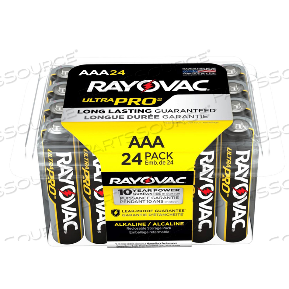 ULTRA PRO ALKALINE RECLOSABLE BATTERIES, AAA, 1.5 V by Rayovac