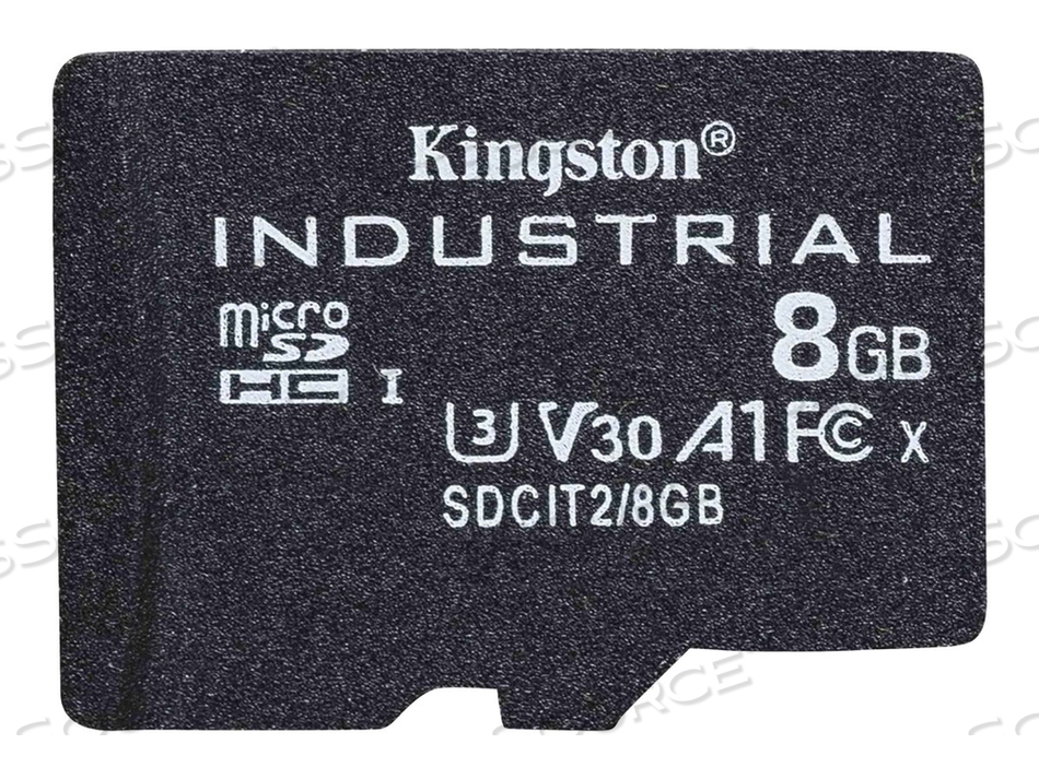 INDUSTRIAL, FLASH MEMORY CARD, 8 GB, A1 / VIDEO CLASS V30 / UHS-I U3 / CLASS10, MICROSDHC UHS-I by Kingston Technology