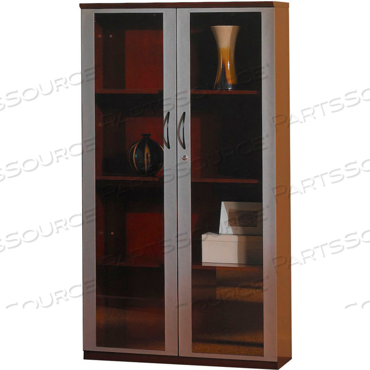 CORSICA SERIES 68" WALL CABINET WITH GLASS DOORS SIERRA CHERRY 