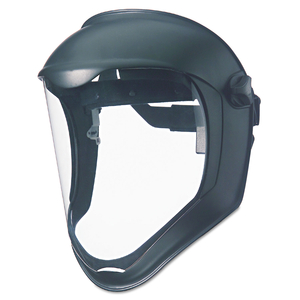 BIONIC FACE SHIELD, MATTE BLACK FRAME, CLEAR LENS by Uvex