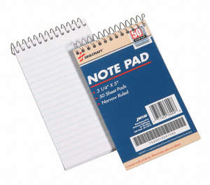 NOTEPAD 3-1/4 X 5-1/2 WHITE PAPER PK12 by Ability One