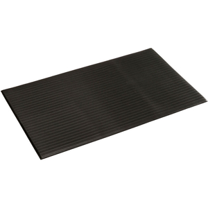 SOFT FOOT RIBBED SURFACE MAT 3/8" THICK 3' X 60' BLACK by Apache Inc.