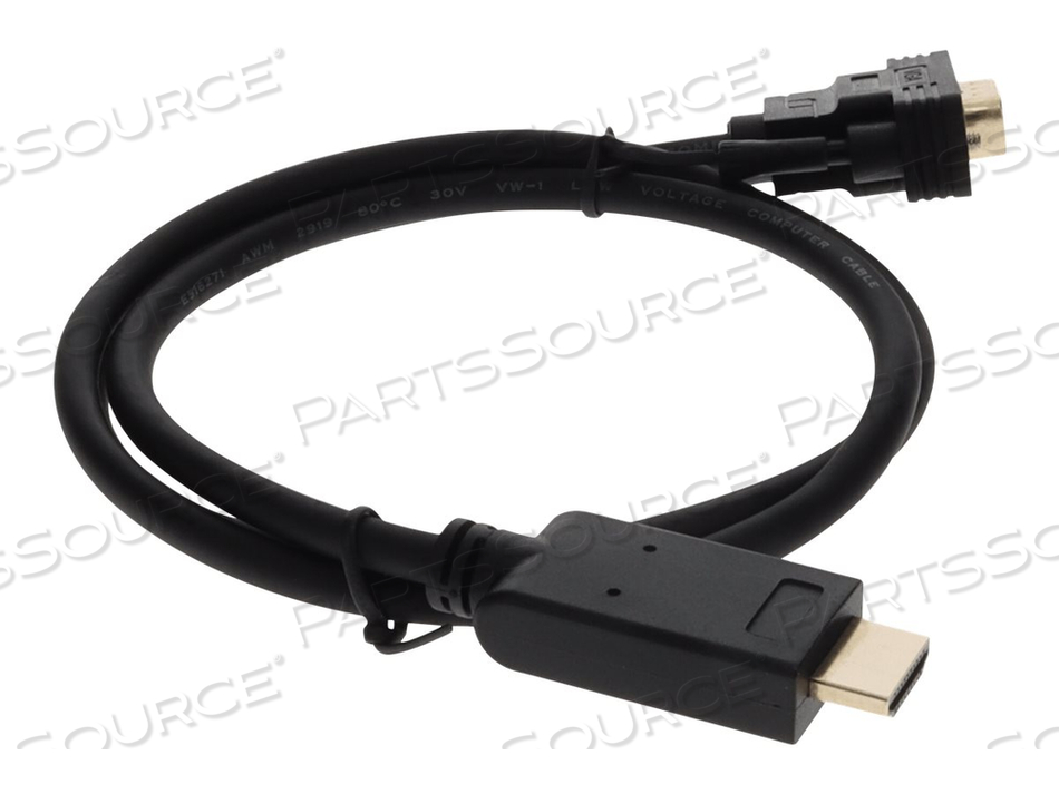 ADDON, ADAPTER CABLE, HDMI MALE TO HD-15 (VGA) MALE, 6 FT, BLACK, 1920 X 1200 (WUXGA) SUPPORT by ADDON ADDON, ADAPTER CABLE, HDMI MALE TO HD-15 (VGA) MALE, 6 FT, BLACK, 1920 X 1200 (WUXGA) SUPPORT by ADDON