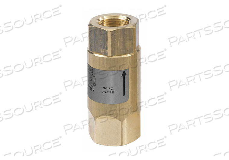 SPRING CHECK VALVE BRASS BUNA SS 1/4 by Mecline SPRING CHECK VALVE BRASS BUNA SS 1/4 by Mecline