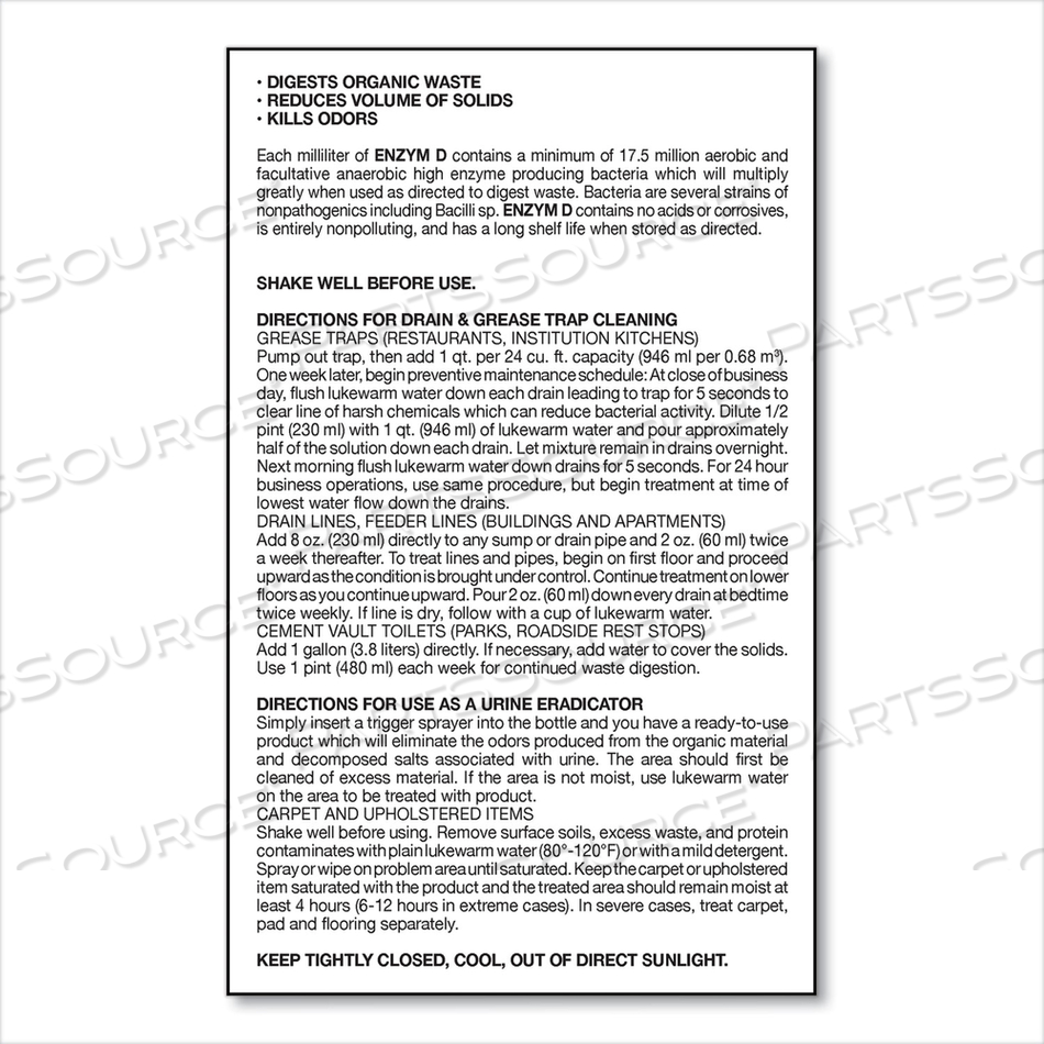 ENZYM D DIGESTER DEODORANT, MINT, 32 OZ BOTTLE by Big D