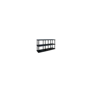 STRUCTURAL PLASTIC ADJUSTABLE VENTED SHELVING, 96"W X 24"D X 45"H, BLACK by SPC Industrial