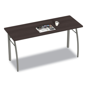 TRENTO LINE RECTANGULAR DESK, 59.13" X 23.63" X 29.5", MOCHA by Linea Italia Inc