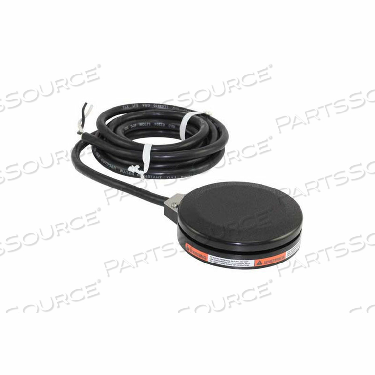 FOOT SWITCH, PLASTIC, BLACK, WIRED, SPST, NO, 125 VAC, 5 A, 1 POLES, IP68 by Linemaster Switch Corporation FOOT SWITCH, PLASTIC, BLACK, WIRED, SPST, NO, 125 VAC, 5 A, 1 POLES, IP68 by Linemaster Switch Corporation