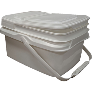 ONE GALLON BUCKET WITH LID AND HANDLE, POLYPROPYLENE, WHITE by Contec ONE GALLON BUCKET WITH LID AND HANDLE, POLYPROPYLENE, WHITE by Contec