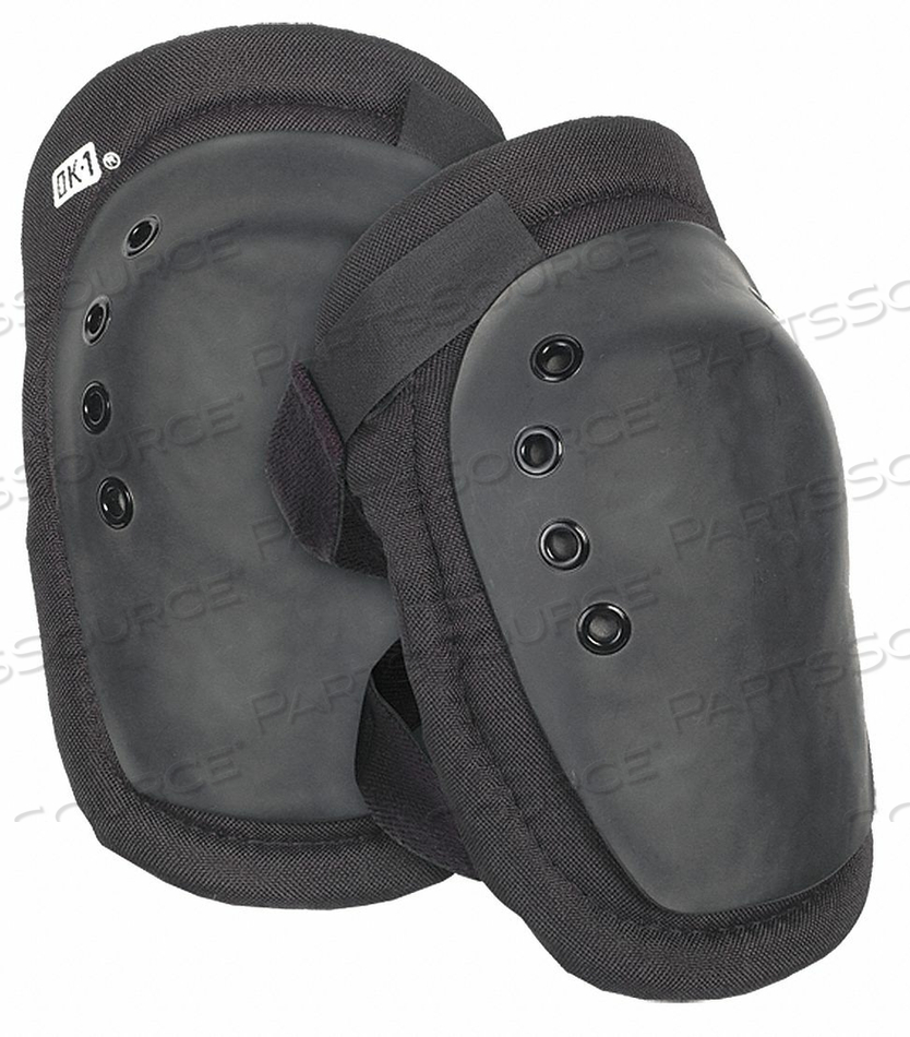 HARD CAP KNEE PAD WIDE CAP, HOOK & LOOP CLOSURE, BLACK, ONE SIZE by Occunomix