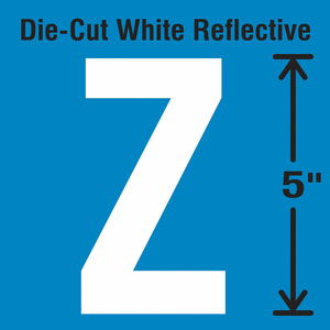 DIE-CUT REFLECTIVE LETTER LABEL Z PK5 by Strance, Inc.