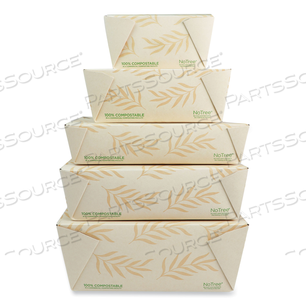 NO TREE FOLDED TAKEOUT CONTAINERS, 26 OZ, 4.2 X 5.2 X 2.5, NATURAL, SUGARCANE by World Centric
