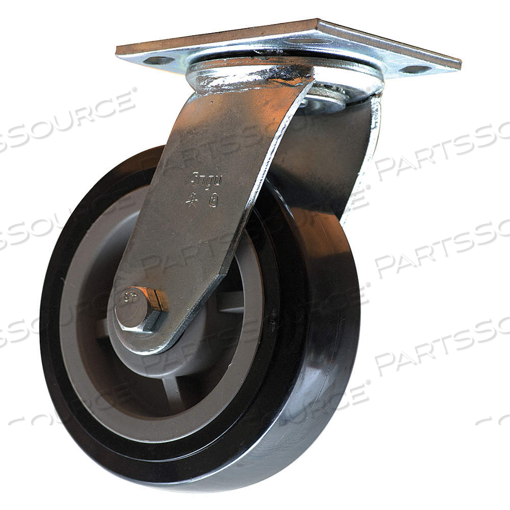 CASTER, HEAVY DUTY, 6" X 2", 2 IN OVERALL WD, (4) SCREW NUTS, MH21VK3701G by Approved Vendor